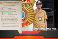 Kolase Ketua LP KPK Ahmad Yusuf dan kontrak kerjasama PPK dan CV Kalembo.