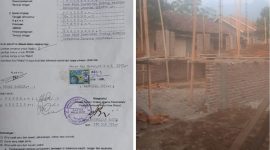 Kolase surat Wakaf dan pembangunan TK Mutiara Bunda di Desa Maja, Kecamatan Marga Punduh, Kabupaten Pesawaran